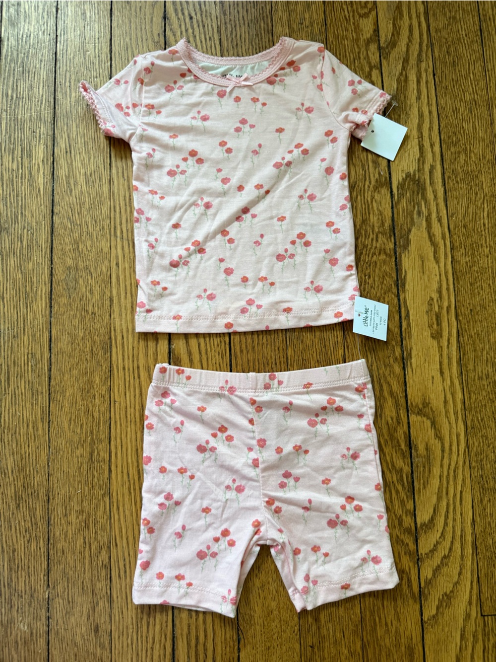 Little Me Pink Floral Short Pajama Set - Size 12 Months - NWT